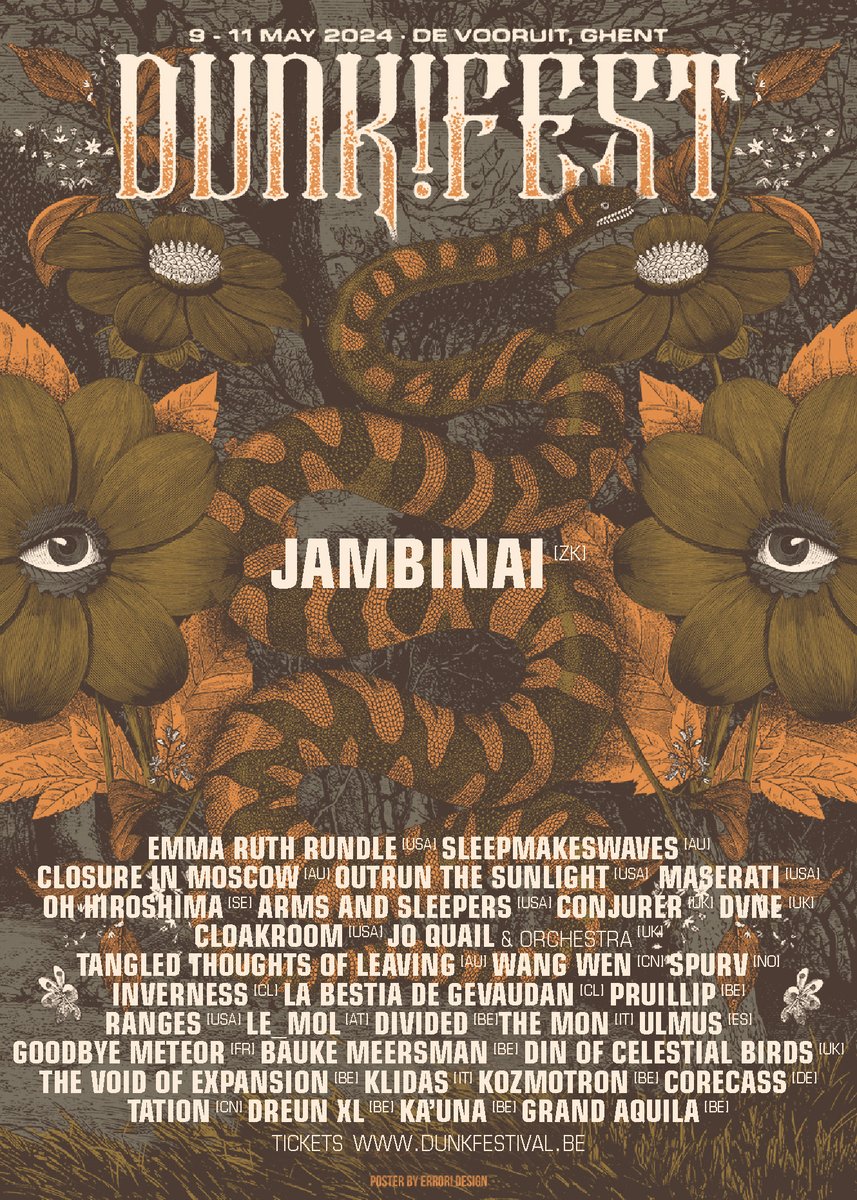 [News]
2024 @dunkfestival 에 합류합니다.
🖤🖤🖤🖤🖤

#잠비나이 #JAMBINAI #dunkfest2024