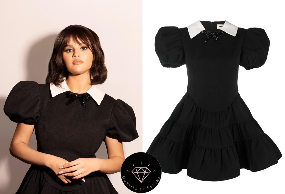 February 15, 2024- .@SelenaGomez change her profile picture on every platform #SelenaGomez wearing a @ShuShuTong Puff-Sleeve Tiered Mini Dress ($660).✨🔥✨