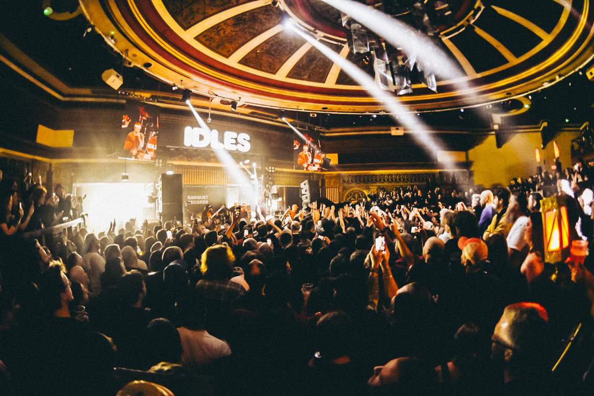 BanquetRecords's tweet photo. Love was the fing in Kingston tonight with IDLES celebrating the release of new album TANGK. 

incredible show. incredible band 
📷: @briony_may https://t.co/y74RRYyqJw