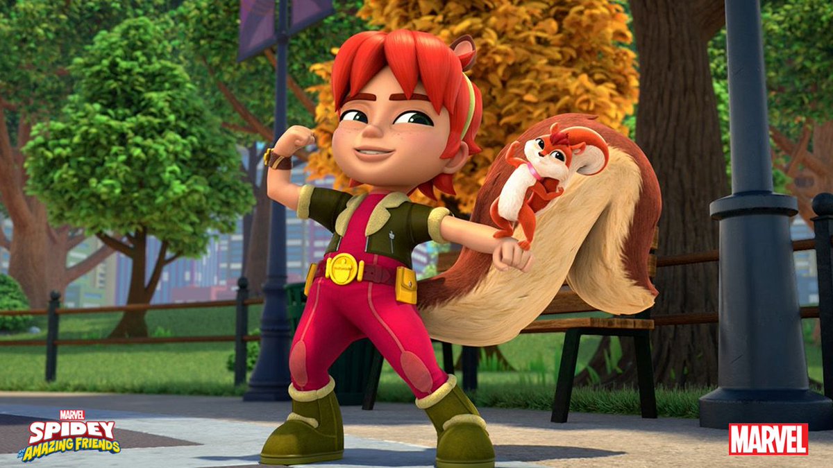DTVANews's tweet image. She eats nuts and kicks butts, the unbeatable Squirrel Girl makes her debut on SPIDEY AND HIS AMAZING FRIENDS, TOMORROW only on @DisneyJunior. 🌰🥜🐿️💥🕷️🕸️

#SpideyAndHisAmazingFriends