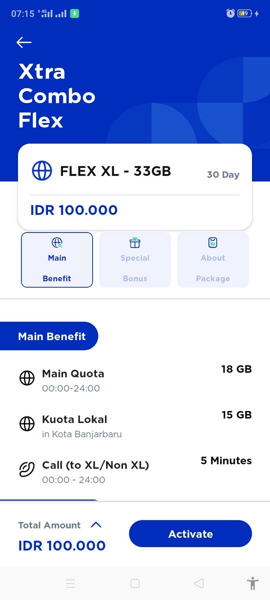arimuhammad88's tweet photo. Barusan isi paket Xtra Combo Flex XL 33 GB, local quota yg masuk kurang 1 GB. Kok bisa sih @myXL @XLAxiata_Tbk ? Biasanya gak kayak gini. https://t.co/ULbtdDJ4ts