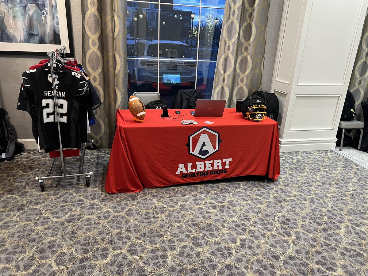 We are live from the 2024 @ohsfca - stop by booth 13 to check out our clinic specials on @GuardianCapsAL and GST @WilsonFootball #TeamASG