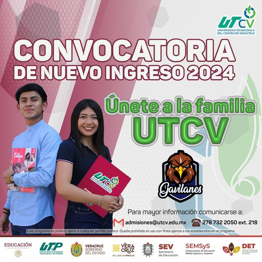 utcveracruz's tweet photo. 📢ATENCIÓN ASPIRANTE📢
Consulta la convocatoria de nuevo ingreso a TSU 2024
Disponible en: https://t.co/AlZ4xRnvfE... https://t.co/HLy0fS43Y0