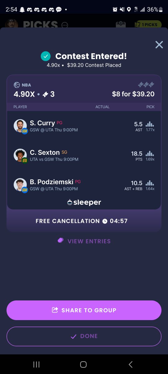 McBang85's tweet photo. Ladder  challenge day 1.  $8 max let's get it! https://t.co/yqyqzXx4a2