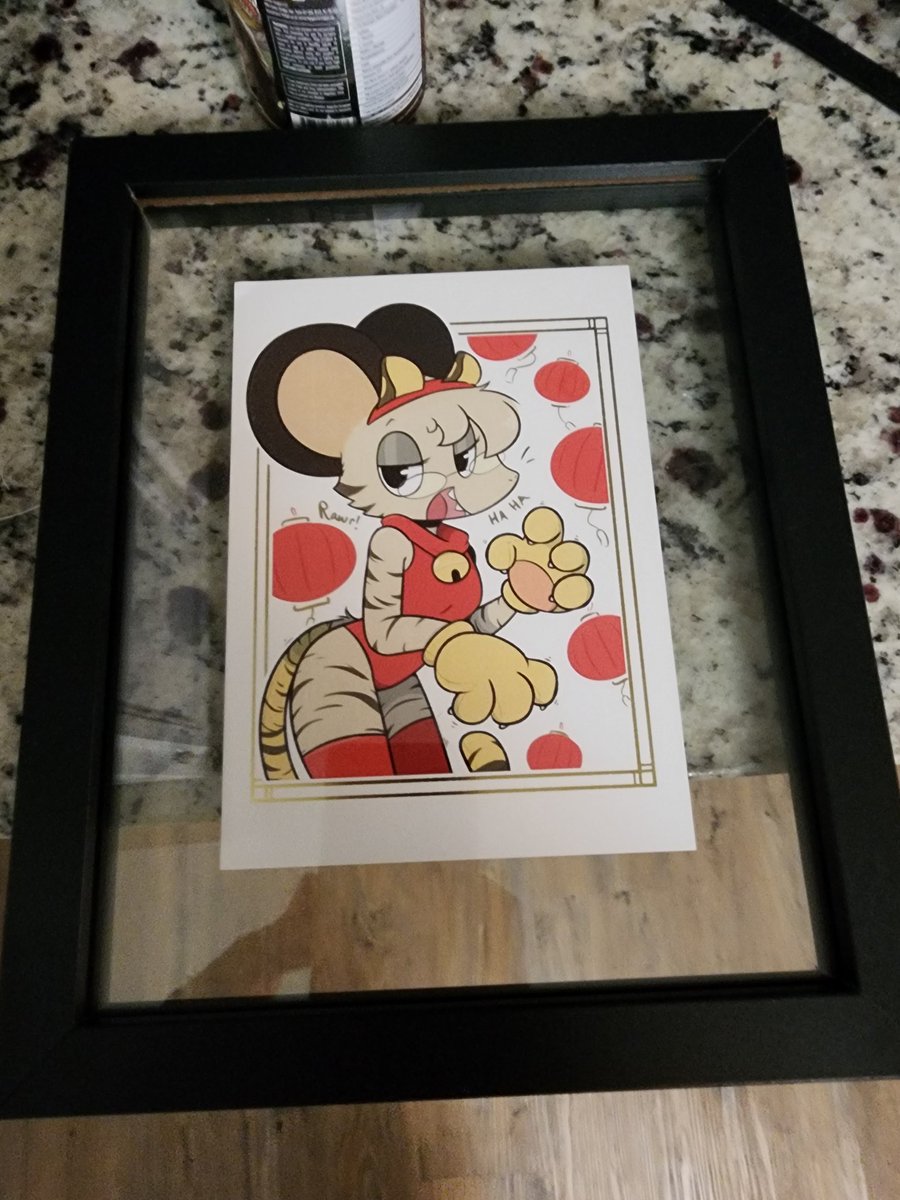 Drewm0o's tweet photo. Finally got a frame for my fav little print! No new one this year but maybe I can add next year and make a lil gallery 😎

Art my @TheArtManor theyre cool go follow them https://t.co/oJLq08mabm