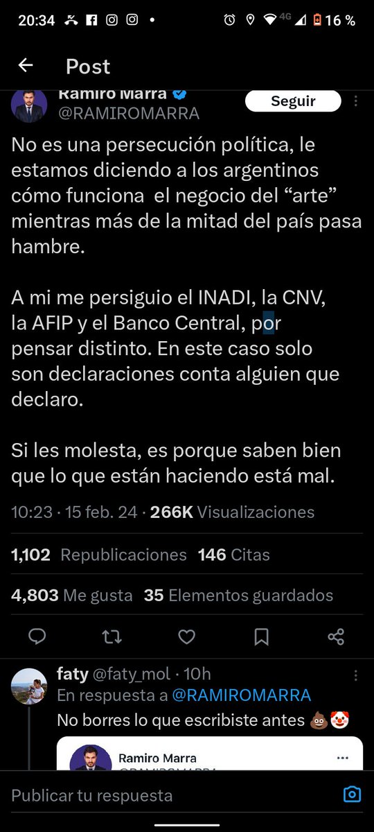 genismoon's tweet photo. @RAMIROMARRA Che, hacete un cursito de escritura, de análisis del discurso. Tu último párrafo aplica perfecto al presidente que intentás defender: "Si le molesta, es porque sabe bien que lo que está haciendo está mal". https://t.co/23Vo3IxFgL