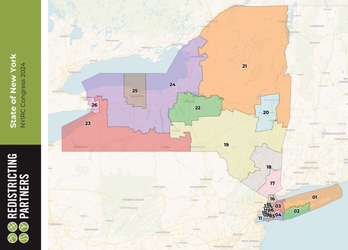 udrawthelines's tweet image. Proud to have again worked with the @NYS_IRC with a bipartisan staff on the completion of a Congressional redistricting plan for the voters of New York. nyirc.gov/storage/plans/…