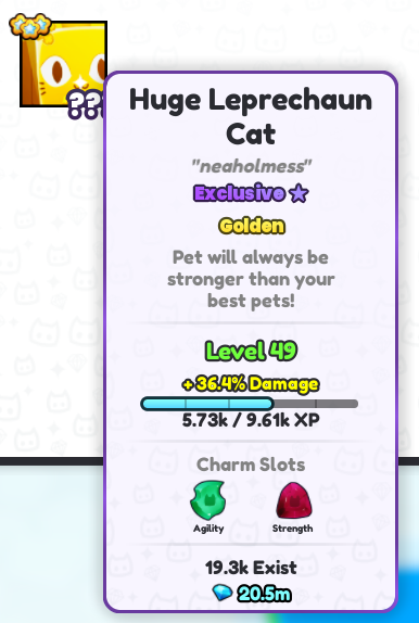 1972pangit's tweet photo. 🎉Golden Huge Leprechaun Cat giveaway🎉

-Follow @1972pangit 
-Like and Repost
-Comment your Roblox username
-BONUS
Roblox group- https://t.co/ZHM9nVnBZe 
Discord Server- https://t.co/8OP5u5lBkx 
YouTube channel- https://t.co/Gq00380Npb 

giveaway ends in 48 HOURS

#PetSimulator99 #Roblox