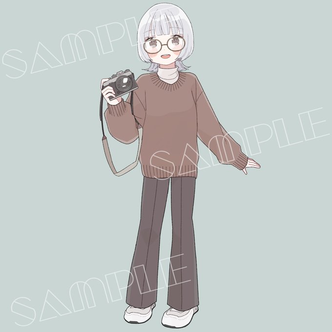 「brown sweater full body」 illustration images(Latest)