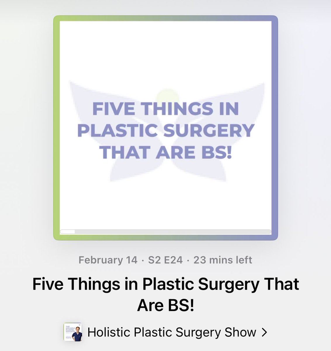 My latest podcast on BS in plastic surgery! podcasts.apple.com/us/podcast/hol…