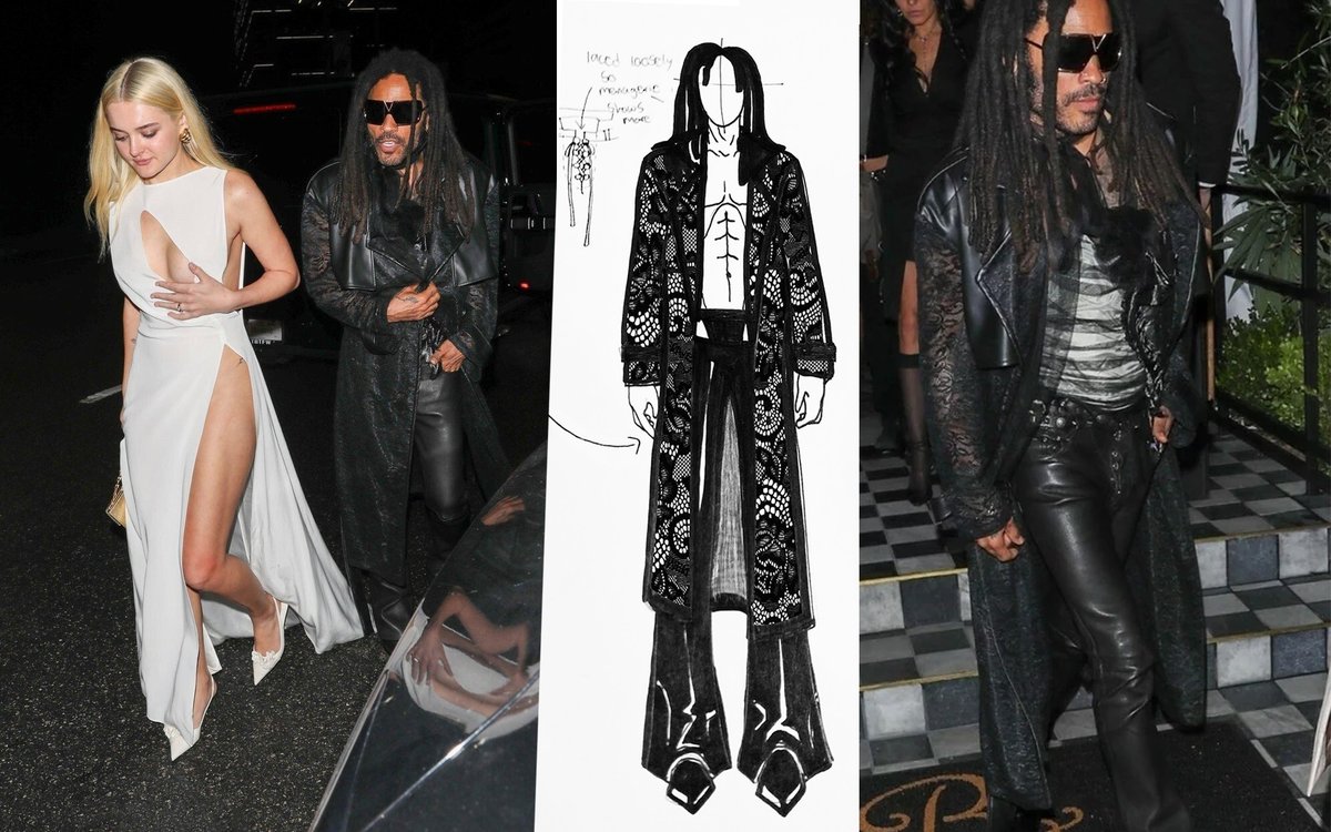 byMenagerie's tweet photo. @LennyKravitz out wearing Custom Lace and leather Trench Coat by #MENAGERIEINTIMATES.
#MENINLACE #LENNYKRAVITZ #MENSLINGEIRE #LINGERIEforMEN by #ROMANSIPE https://t.co/dlEd9fckBH