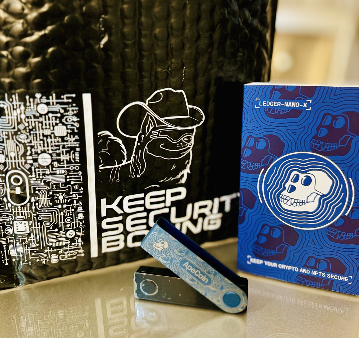 Knowledge is power. 

One of my goals in 2024 is relentless commitment to self-education. 

I took ‘Boring Security 101’ to strengthen my foundation with self custody &amp; security, and plan on taking many more classes. 🤠

Thank you <a href="/BoringSecDAO/">Boring Security</a> x <a href="/Ledger/">Ledger</a> for this sick momento