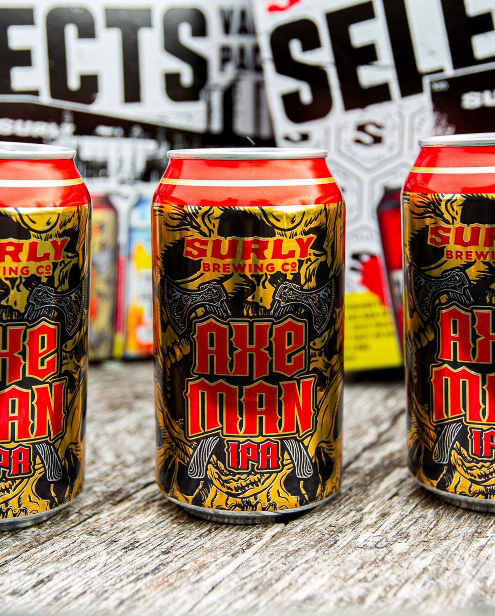 Some good news: Debuting in 12 oz. cans as part of our 2024 Surly Selects Variety Pack: Axe Man, one of America’s most acclaimed IPAs. It joins Furious, Mosh Pit Hazy, and Mosh Pit Juicy.