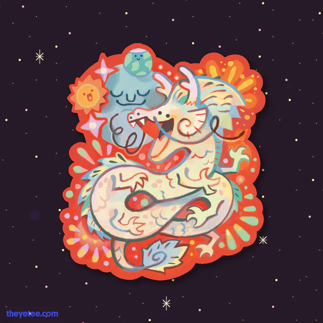 「New moon, who dis?  Ring in the Year of 」|The Yetee 🌈のイラスト