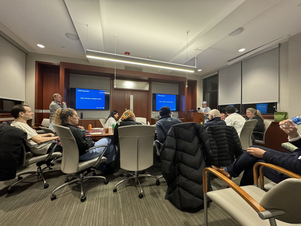 🎓 Tonight's showdown is on! Residents and faculty go head-to-head in #Jeopardy as our residents gear up for their @TSDA_CTsurgery in-service exam. Who will emerge victorious? Stay tuned! #ResidentVsFaculty #JeopardyNight #TSDAExamPrep