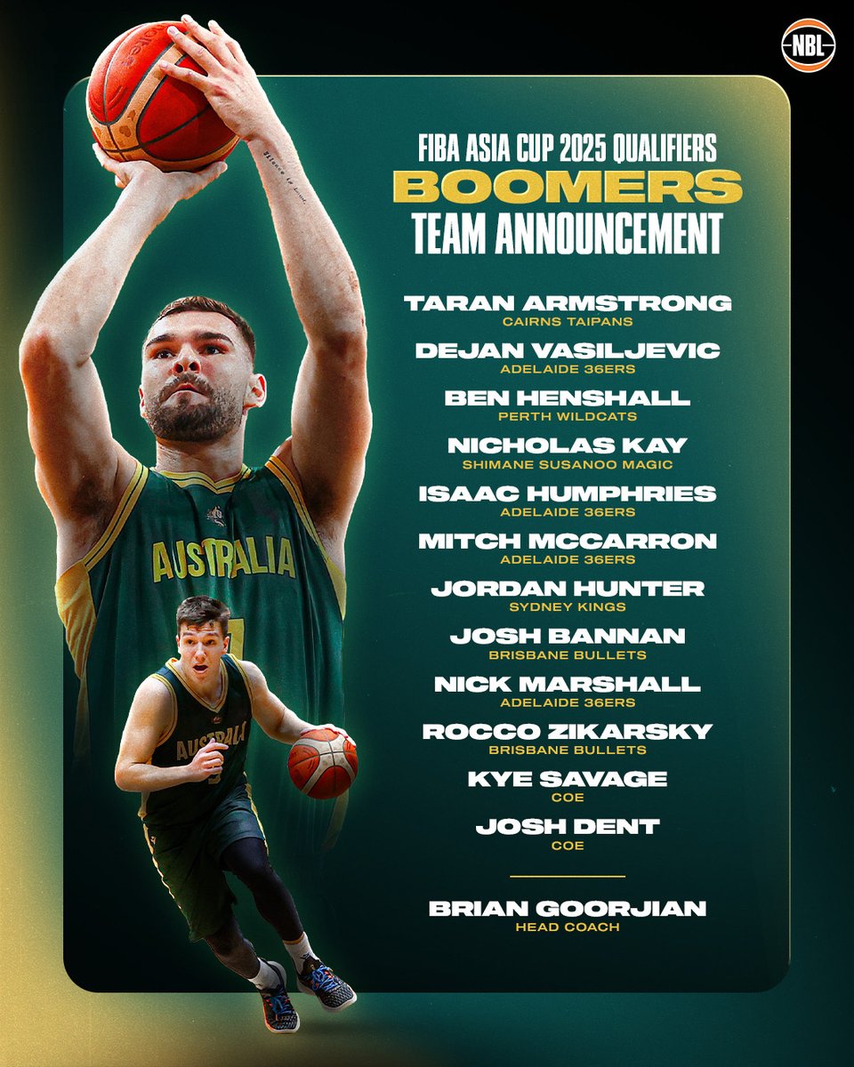 Nine of your NBL24 favourites will be pulling on the green and gold in Australia's upcoming FIBA Asia Cup qualifiers 👏

Read more: bit.ly/48hta3W