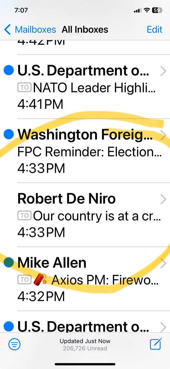 Heard from De Niro. fFinally. . Kidding. That is a mass mailer from the Democratic party with a message from De Niro. Still …