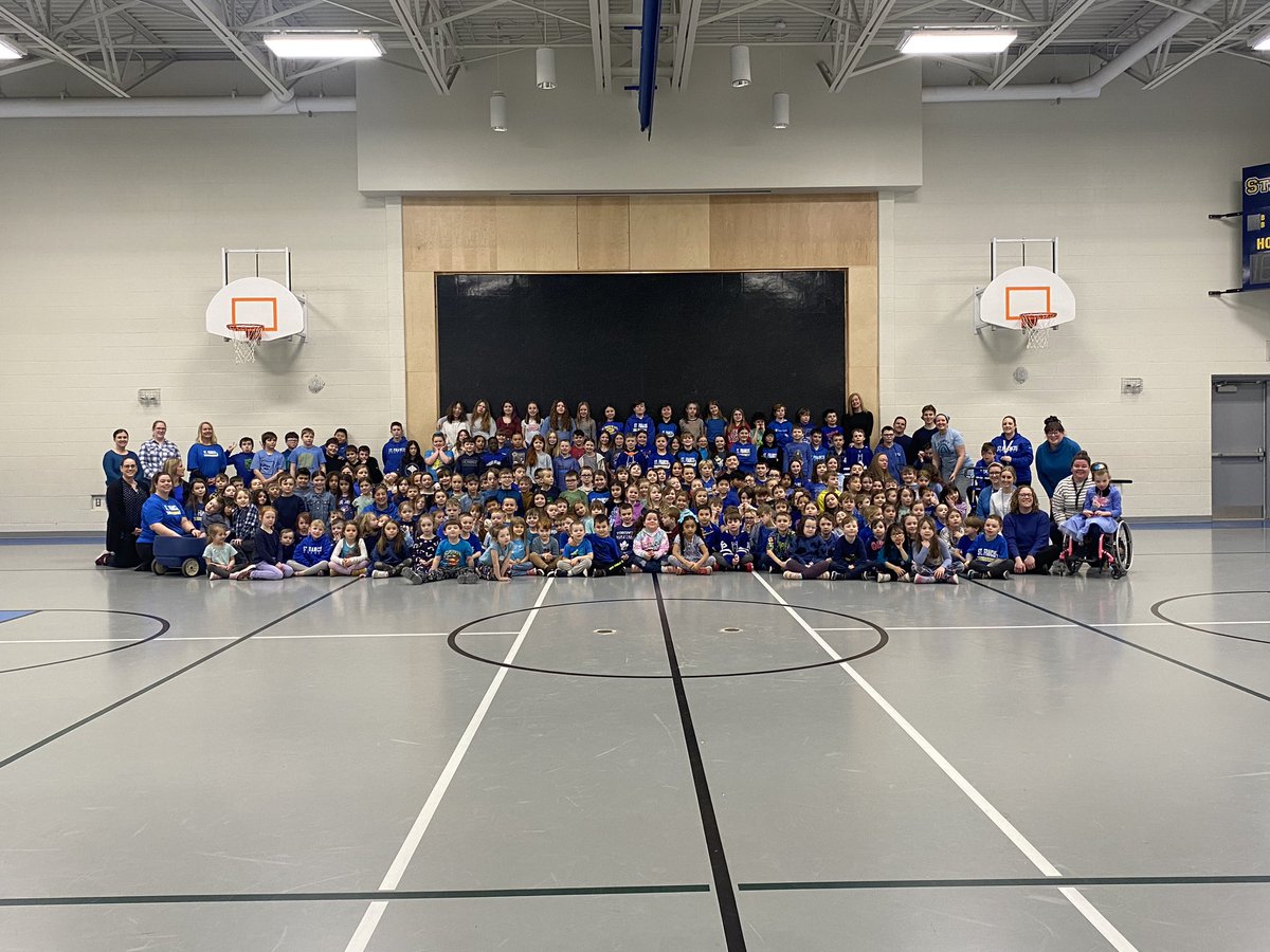 FrancisdeSf's tweet photo. We had so many staff and students wear blue for #AngelmanSyndromeAwarenessDay that we had to move our group photo into the gym! 

We’re so blessed to be a part of this incredibly supportive school community. 

#IBelongHereCDSBEO #WeAreGodsGoodNews @CDSBEO @tracy_brien https://t.co/9vC5GFhMvJ