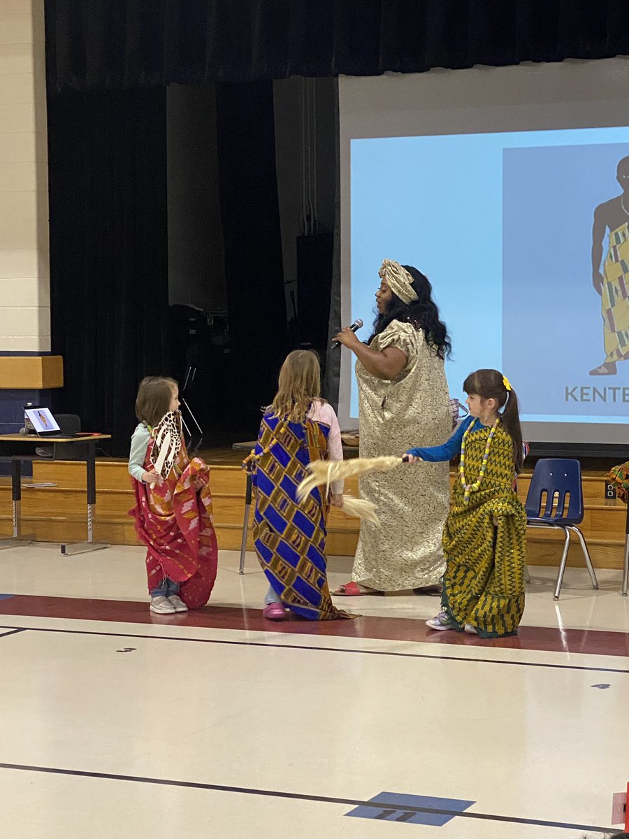 We had an author visit today! Ada Ari came to read us her book, The Spider’s Thin Legs and she taught us about Ghana! 2 of Mrs. Land’s class’s students got to wear the traditional party outfit! And we all learned a traditional dance! Thank you, PTO! <a href="/MinshewColts1/">MinshewColts1</a> <a href="/mckinneyisd/">McKinney ISD</a>
