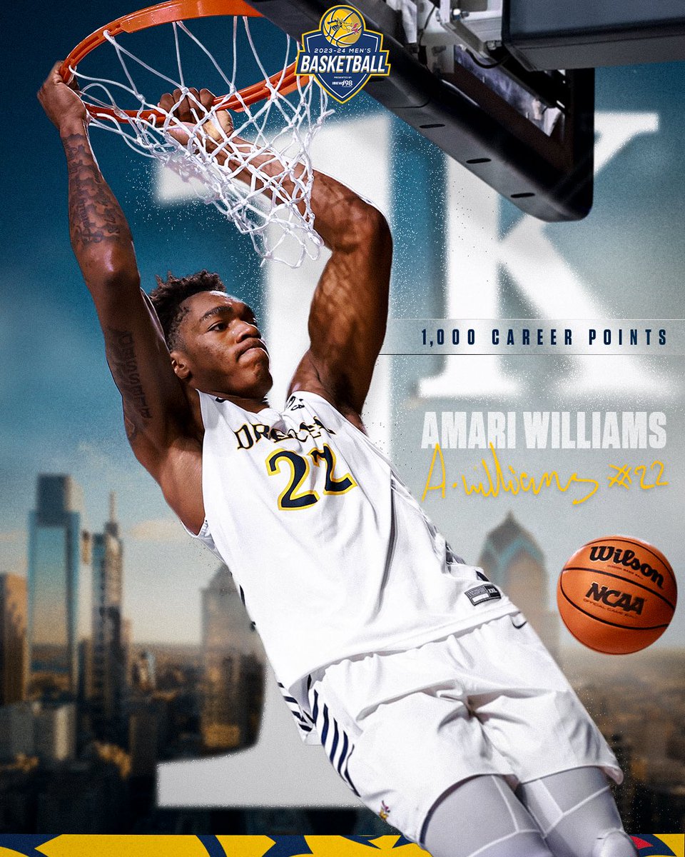 Amari Williams just notched his 1,000th career point. 🫡

#FearTheDragon 🐉