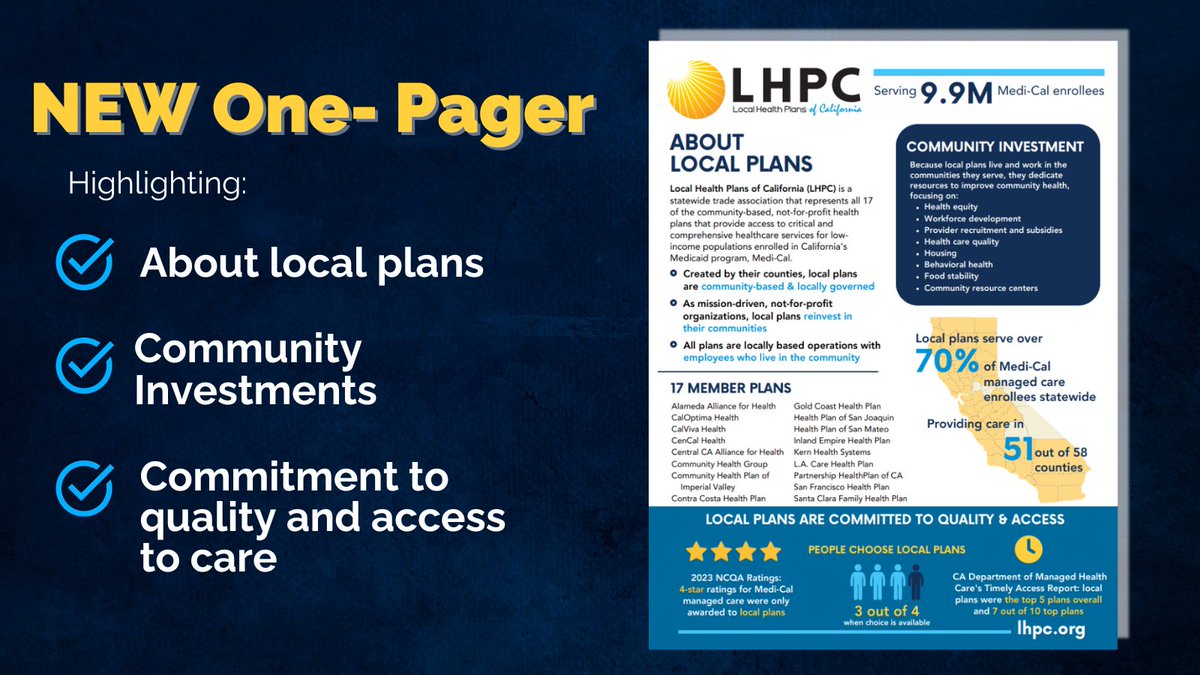 🚨 NEW: Check out our new One Pager highlighting the value of local plans and their impact on the communities they serve. See the full one pager here: LHPC.org