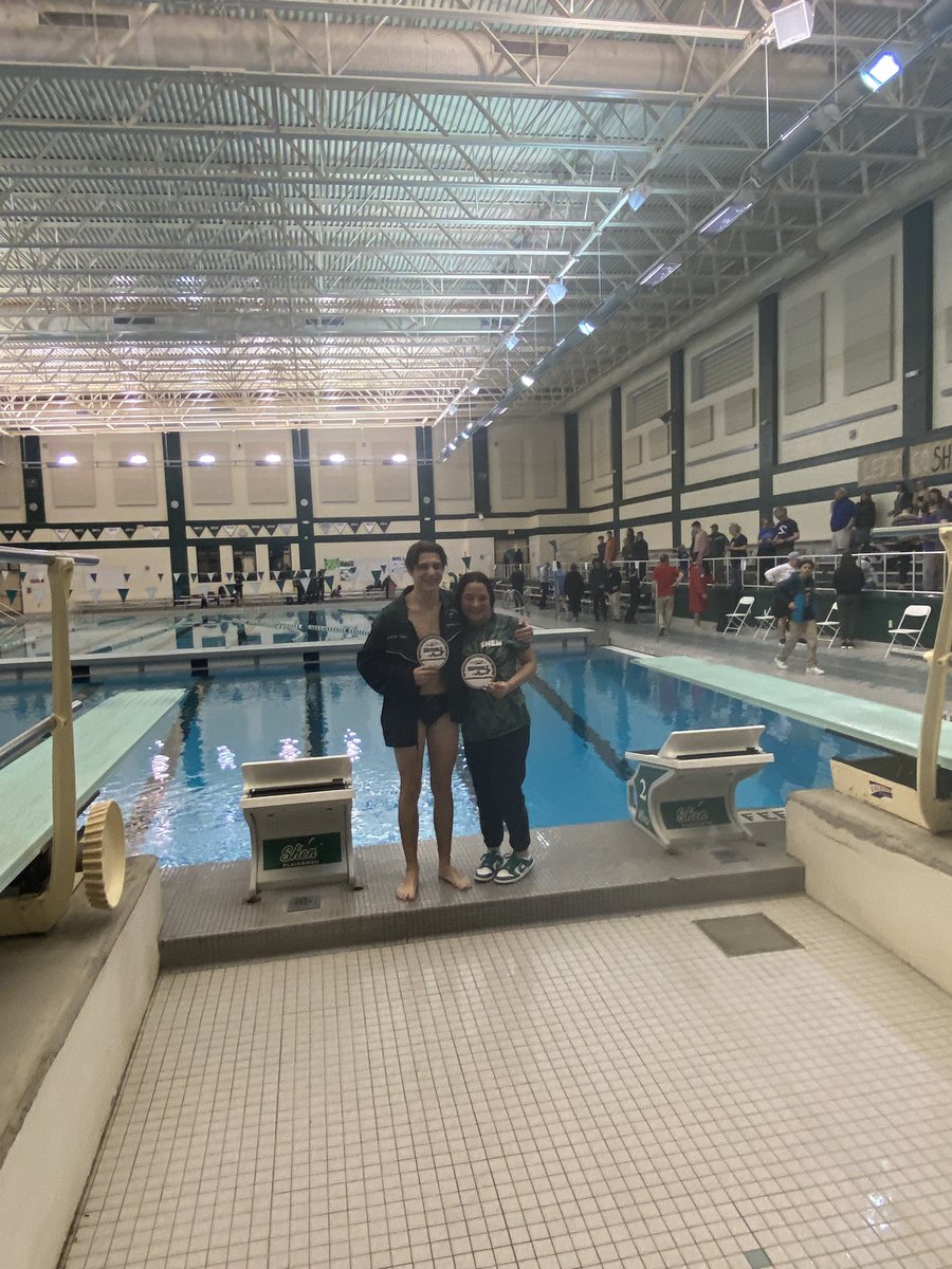 Juniors Nate and Morgan Davey, twins, both won diving as sectional champions for Section 2  this season!!! Little brother Logan had to settle for 2nd #state
