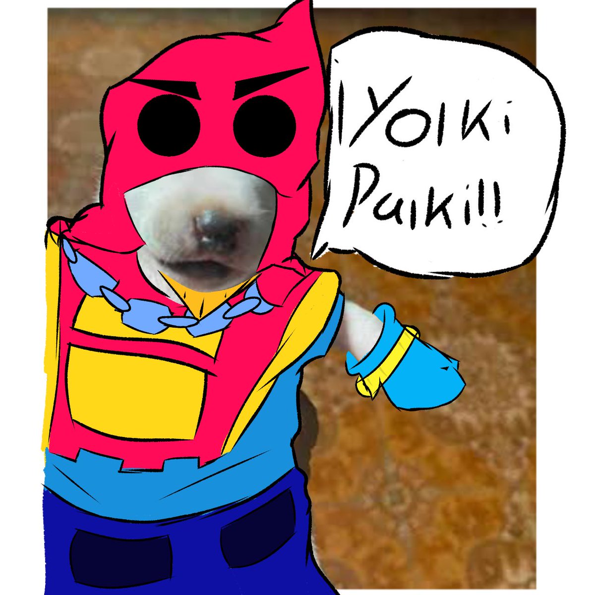 random_alguien2's tweet photo. @GromSimp Oye Grom, hice este dibujo de ti con tu frase icónica, te gusta? 🥺🥺🥺(soy fan tuyo desde que nací 🤑) https://t.co/QI3FVjst5H