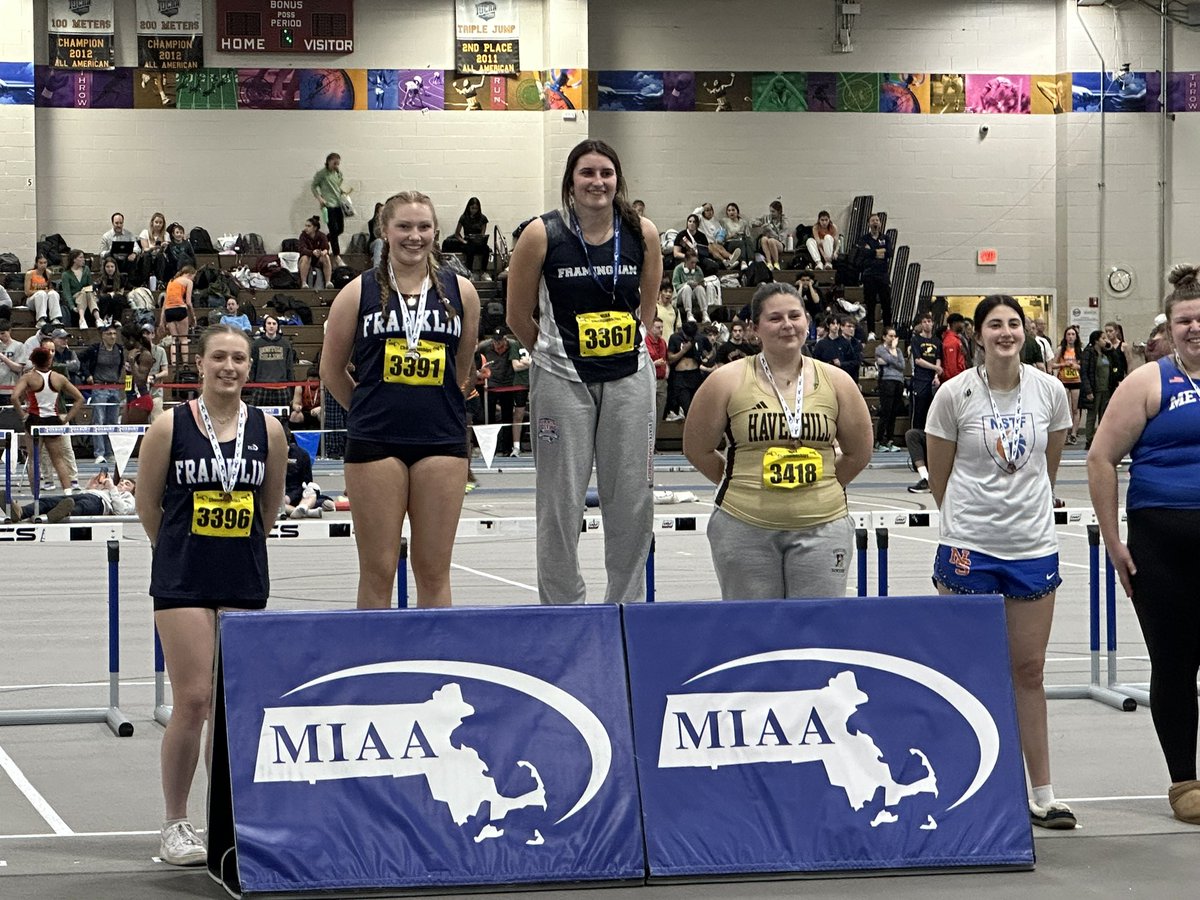 FHS throwers at the <a href="/MIAA033/">MIAA</a> Division 1 Championship, <a href="/lilydeforge11/">Lily Deforge</a> is your D1 State runner up 🥈 <a href="/elizabe82032317/">elizabeth</a> PRs and takes 4th place, <a href="/darbynicholson_/">darby</a> places 9th.  Well done ladies!  <a href="/FHSGirlsSports/">FHS Girls Sports</a> <a href="/FHSSports/">FranklinAthletics</a> <a href="/FHS_girlsXC/">Franklin Girls TF & XC</a> <a href="/HockomockSports/">HockomockSports</a>
