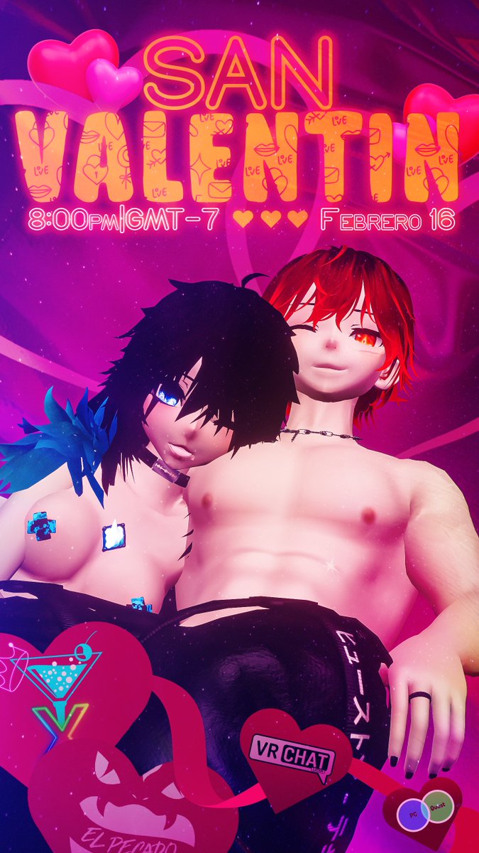 TeamLatamVR's tweet photo. Para terminar la semana del amor y la amistad les traemos un evento especial este viernes! Acompáñennos de la mano de @xtasis_vr y @ElPecadoVR  a una noche romántica llena de actividades tanto para solteros como parejas, los esperamos <3 https://t.co/WKKNk0JN6c
