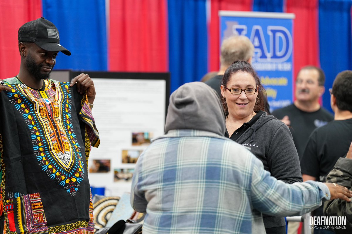 Mouhamed from Senegal is bringing vibrant colors and beautiful designs to the DeafNation Expo! Join us for a unique shopping experience with products from nations worldwide. 🌍✨ #DeafNation #DeafBusiness #GlobalCulture #expo
