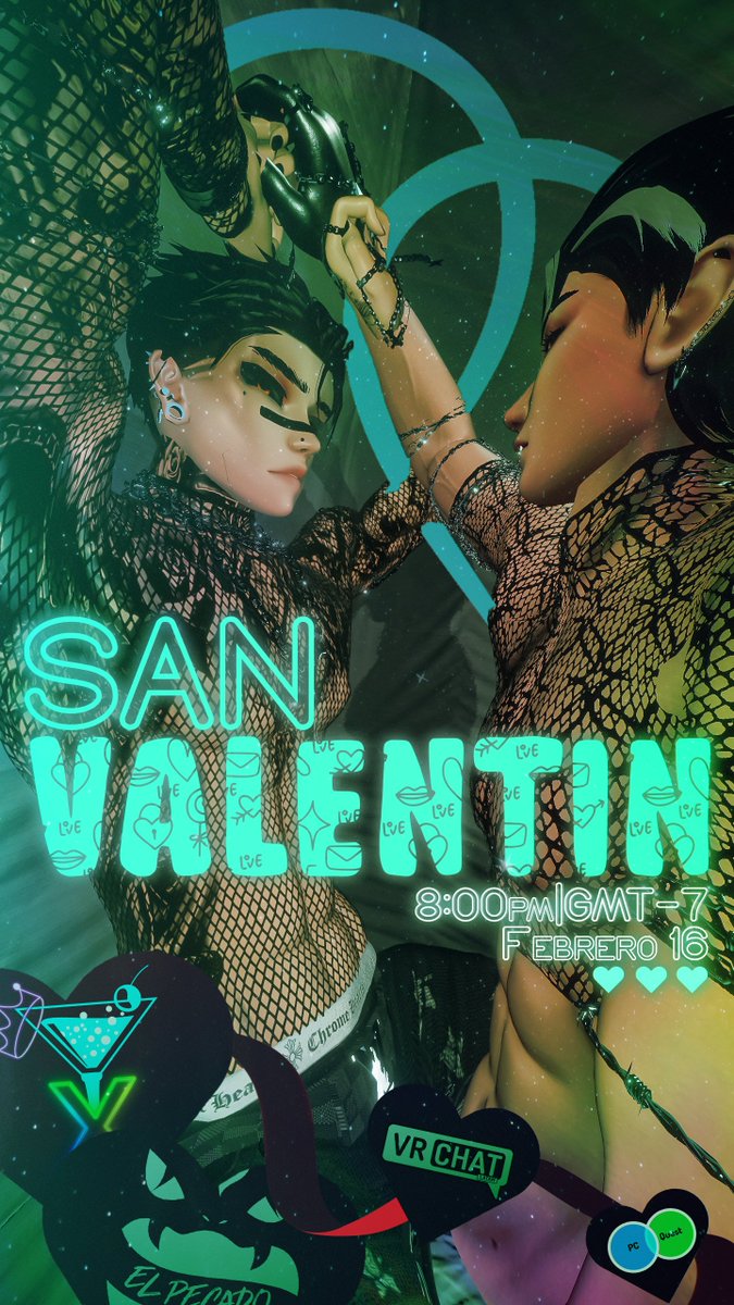 TeamLatamVR's tweet photo. Para terminar la semana del amor y la amistad les traemos un evento especial este viernes! Acompáñennos de la mano de @xtasis_vr y @ElPecadoVR  a una noche romántica llena de actividades tanto para solteros como parejas, los esperamos <3 https://t.co/WKKNk0JN6c