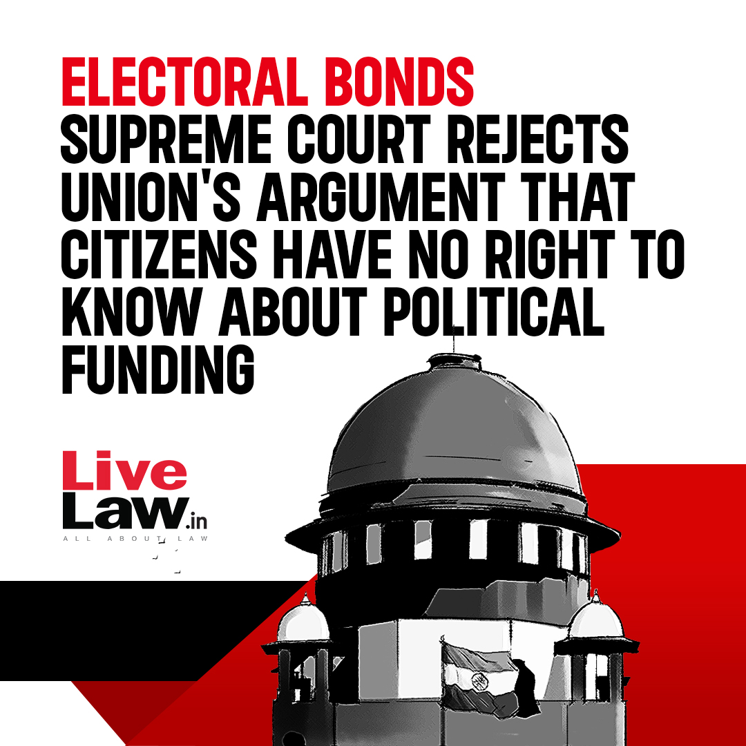 Today (February 15), the Supreme Court delivered a historic judgment, holding that anonymous electoral bonds violate the right to information under Article 19(1)(a) of the Constitution. While holding this, the Constitution Bench also upheld the voter's Right to Information about