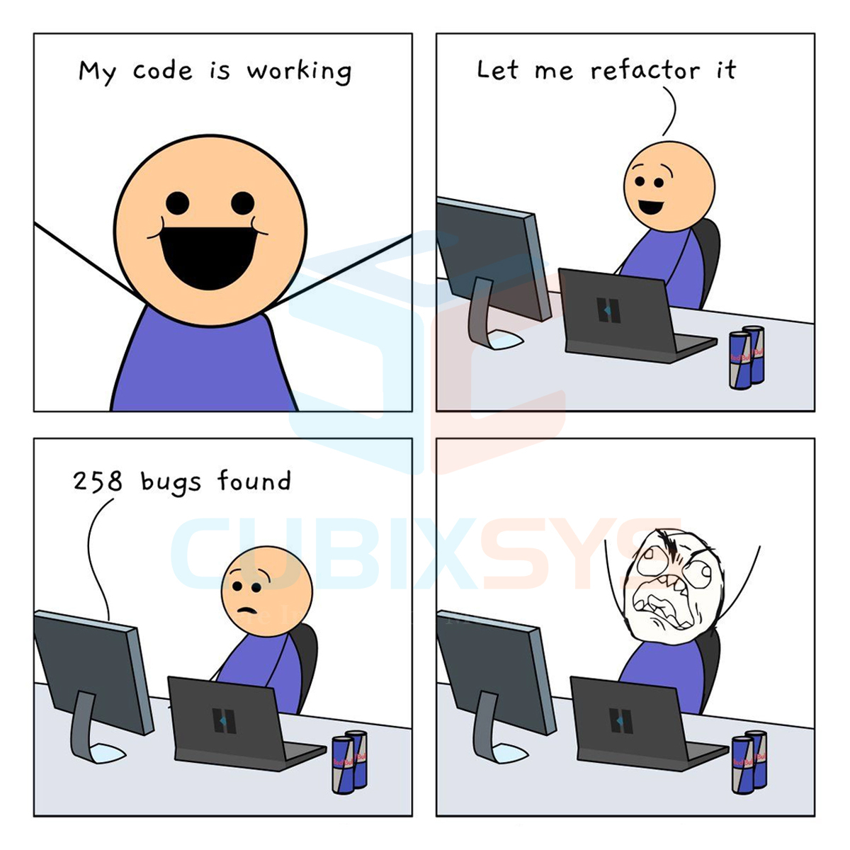 When the code is Working
.
.
.
.
.
suddenly you see BUGS🤯
#coderlife #coder #coders #codingjourney #codingchallenge #designerlife #designers #design #graphicdesign #graphicdesigner #graphics #memes #meme #clientmeme #clients #client #itcompany #ittechnology #indian