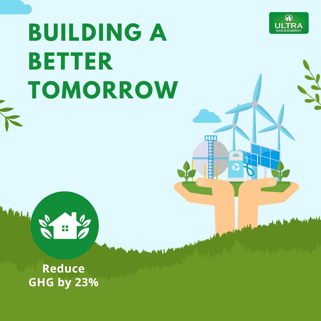 Join the #UltraGreenRevolution movement with us and be a part of the solution for a cleaner environment. By embracing #LNG as a fuel source, we can significantly reduce greenhouse gas emissions by up to 23%. Source: rb.gy/1zilbp