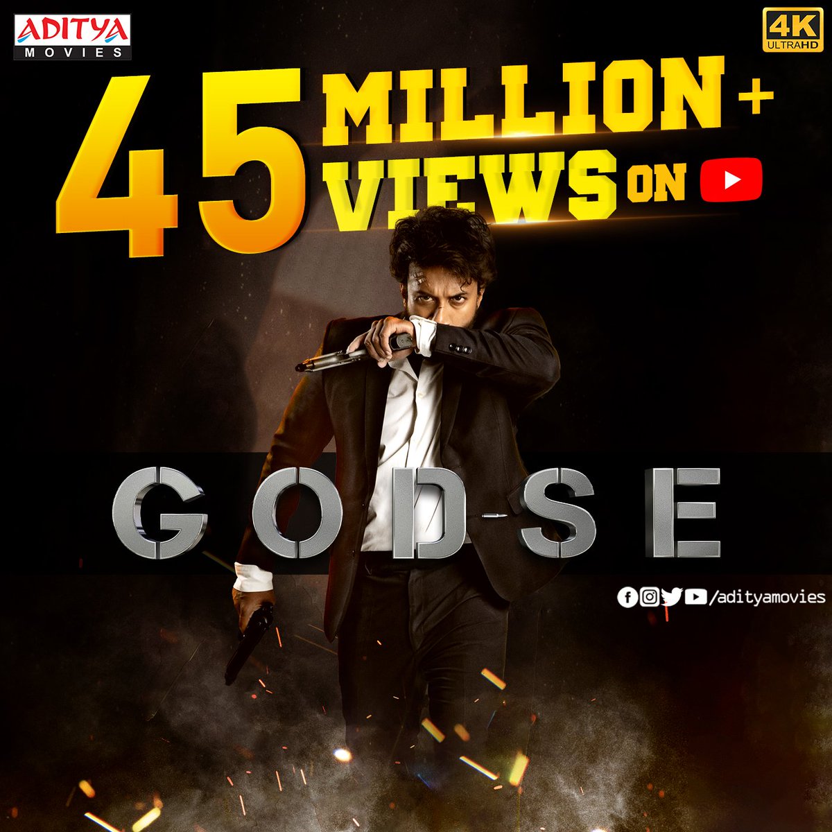 #Godse (Hindi) Dubbed Movie Hits 45 Million+ Views on #YouTube

- youtu.be/ZVtMBxFtuqg

#Satyadev #AishwaryaLekshmi #KashishhRajput #Adityamovies