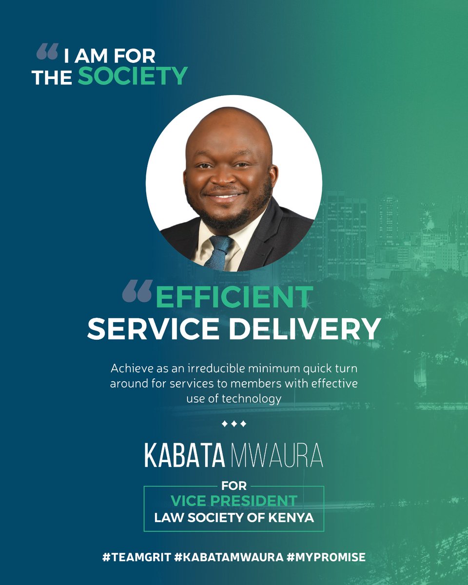 duchessofkabete's tweet photo. I trust @mwaurakab. He has been consistent since I joined the bar in 2019 &amp; has remained true to self as General Member. I know he has the membership's best interests at heart. He will always show up for the Society. Vote Mwaura Kabata for VP.

I am for the Society.

#TEAMGRIT https://t.co/Jc7blztAxc