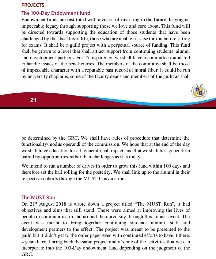 In our 25 paged manifesto when running for guild president in 2022, we had this lined up on page 21/22 for execution, am glad it and so many other aspirations have since seen the light of the day,..The Trailblazers are happy #30thMUSTGrad #SUCCEEDWEMUST