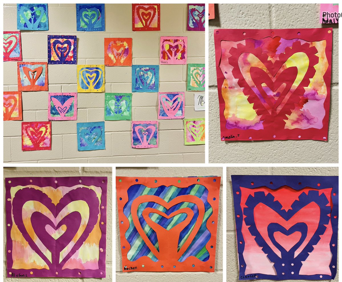 After learning about the Polish paper cutting technique, Wycinanki, 4th grade created unique and beautiful hearts. #difficult <a href="/VisualArtHumble/">Humble ISD Visual Arts</a> <a href="/HumbleISD_Arts/">Humble ISD Fine Arts</a>  <a href="/hhepartlow/">Mr Partlow</a> <a href="/Swerdloff_Class/">Swerdloff's Class</a> <a href="/HarmonyMontes/">Harmony Montes</a> @msschmuch