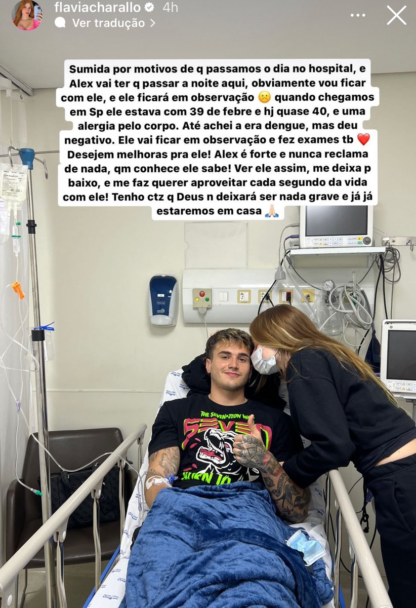 NazareAmarga's tweet photo. O influencer Alex Mapeli está internado após aparecer bolinhas e febre alta. Porém os médicos não identificaram a causa e Alex se encontra aguardando um infectologista. https://t.co/u7NjCtWnPO