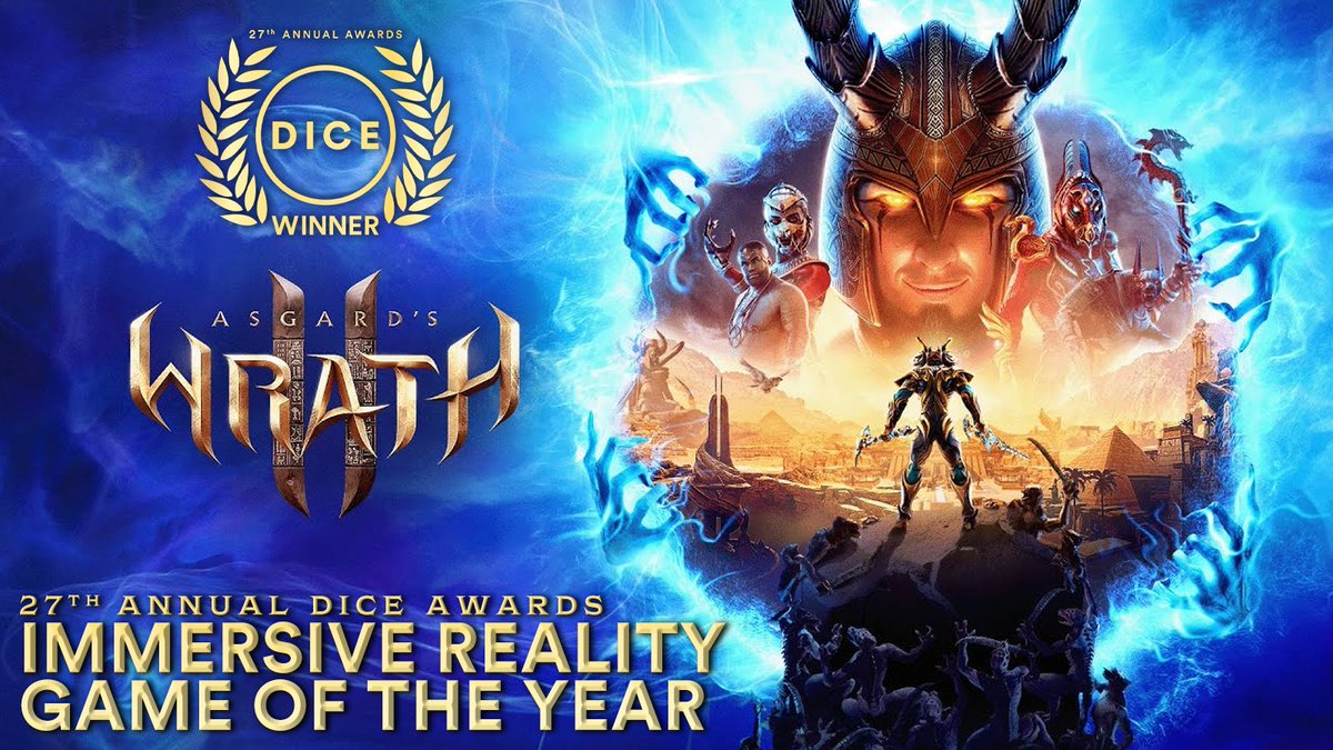 Academy of Interactive Arts & Sciences (@official_aias) on Twitter photo Congratulations to Asgard’s Wrath 2 and <a href="/SanzaruGames/">Sanzaru Games</a> for taking home the #DICEAwards win in the Immersive Reality Game of the Year category! Congratulations to Asgard’s Wrath 2 and <a href="/SanzaruGames/">Sanzaru Games</a> for taking home the #DICEAwards win in the Immersive Reality Game of the Year category!