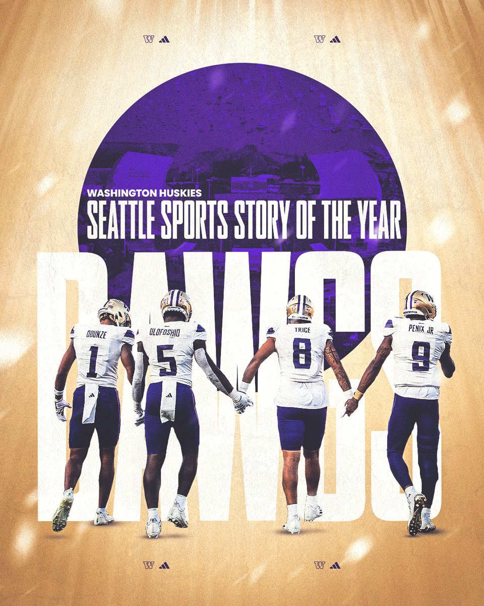 US 🏆 Seattle Sports Story of the Year. Thank you, Husky Nation ☔️ #PurpleReign