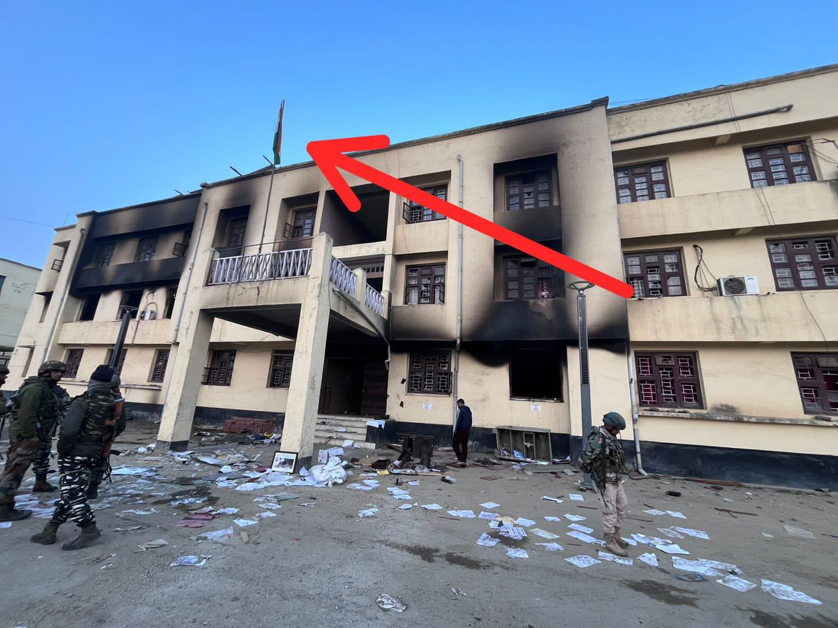 Circus at Churachandpur by Kuki-Zo

15th Feb:Kuki-Zo burnt down India flag

But propagandists Kuki-Zo got afraid coz they need to portray themselves as hardcore Indians.But,we all know they're fake Indians who don't support FMR &amp; border fencing.

16th Feb:India flag hoisted again