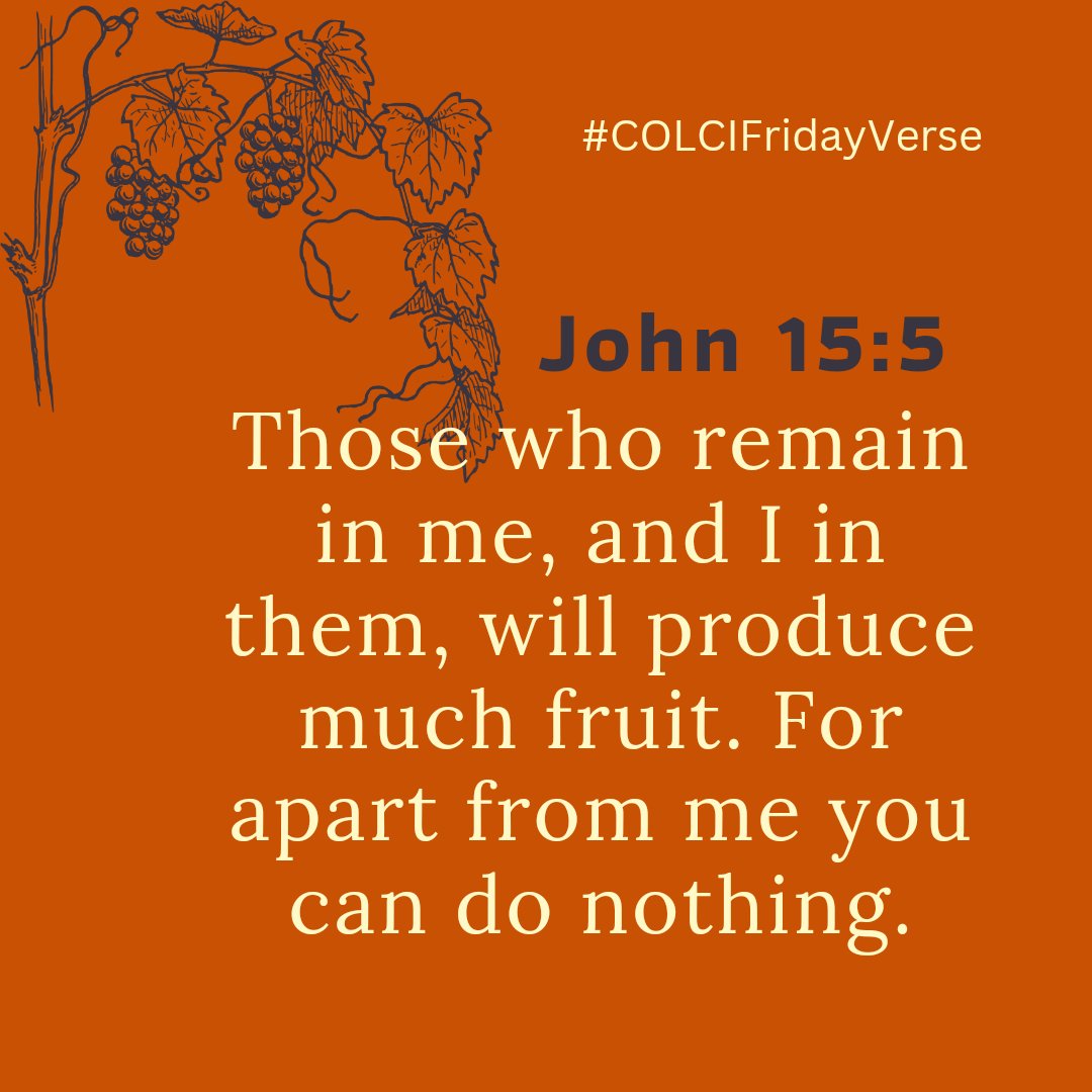 colcintl_'s tweet photo. One key to manifesting His fullness (producing much fruit) is to remain in Christ and Him in you.

#colcifridayverse #colcintl #themegacitychurch #manifestinghisfullness #localchurchjos #josplateau https://t.co/SvSAFOxq6p