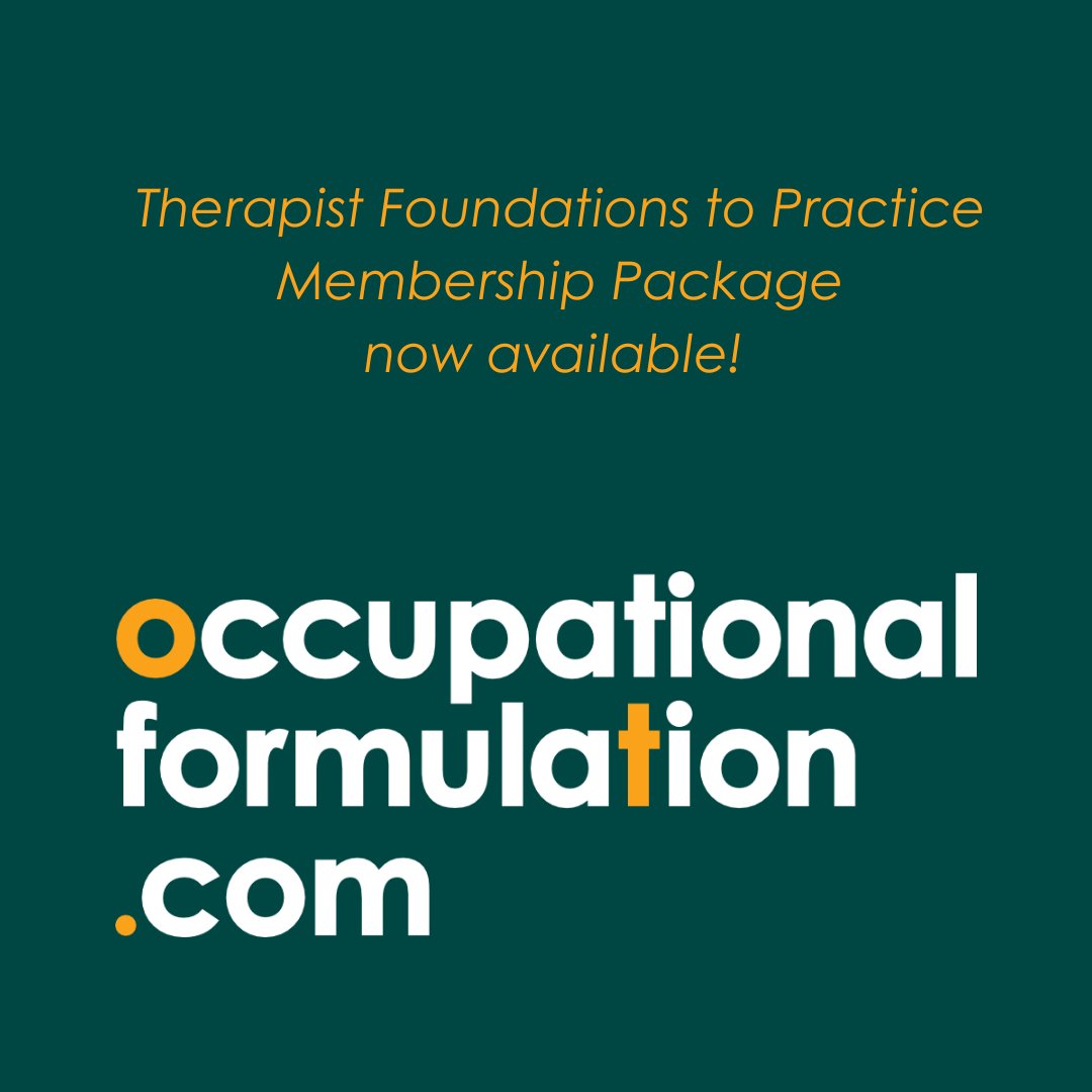 LorraeMynard's tweet photo. The Therapist Foundations to Practice Membership Package is now available!  https://t.co/BYnU1eKO9k #occupationaltherapy #occupationalformulation https://t.co/80hqut4d2P