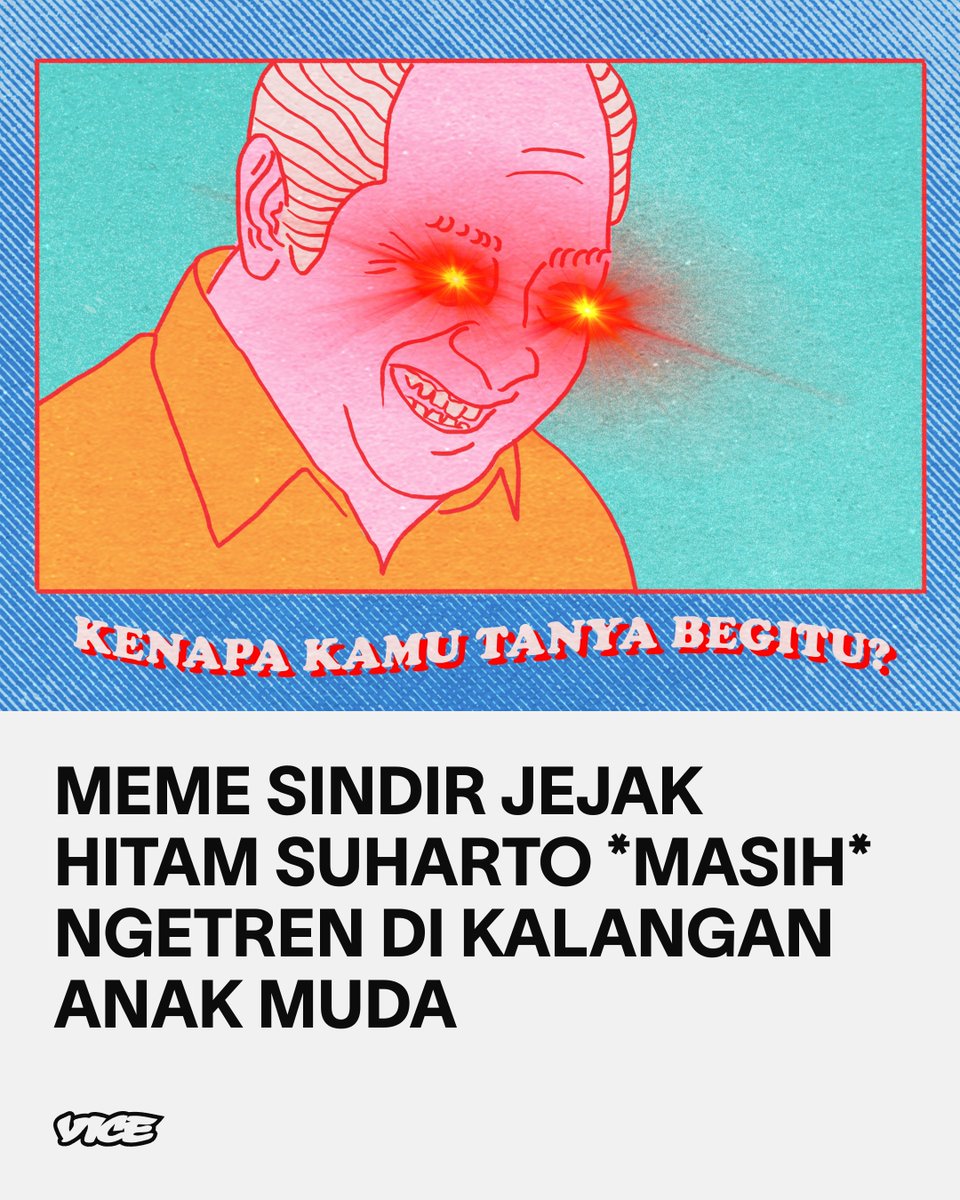 Tren meme Suharto yang identik dengan 'penculikan' dan 'terbelenggunya kebebasan berpendapat' nyatanya tak mampu menangkal glorifikasi berlebihan terhadap rezim Orde Baru. bit.ly/3T0WQ0G