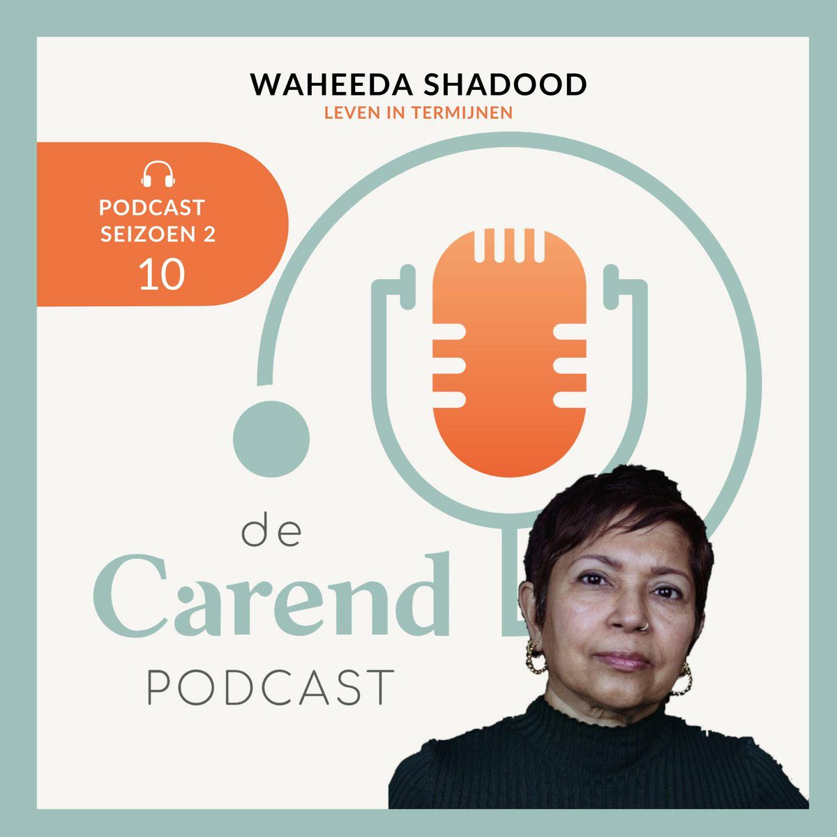In de tiende Carendpodcast kun je luisteren naar een mooi en openhartig gesprek tussen Nick Dekker en Waheeda Shadood, patiënt en auteur van het boek 'Leven in termijnen'.
Je vindt de podcast hier:
open.spotify.com/episode/2bofRH…

#palliatievezorg #podcast #nppzII