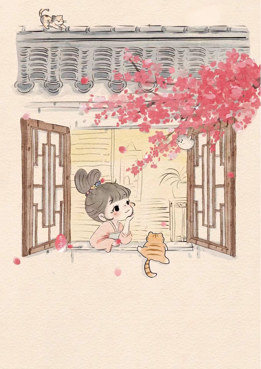vivian20009's tweet photo. 竹外桃花三两枝，
喵喵喵喵喵喵喵。 https://t.co/ula4s6fOk9
