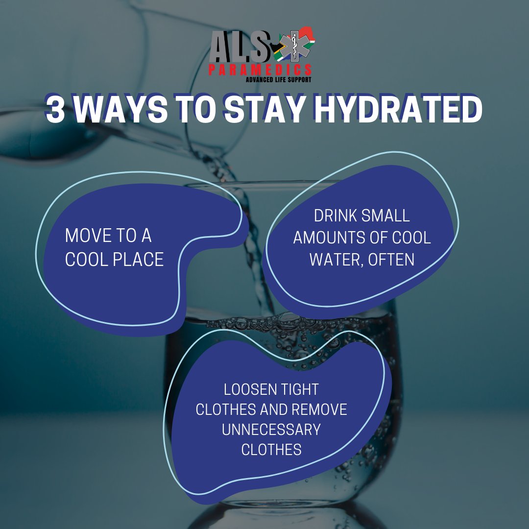 AlsParamedics's tweet photo. Remember to stay hydrated everyday, especially on hot days!
Contact Us Today!
📞082 926 8489
🌐https://t.co/WFITP0Uc0l
#hydate #stayhydrated #drinkwater #staycool #Emergency #firstresponders #ALSParamedics #paramedic #ems #emt #ambulance #medic https://t.co/a55RD5C4QG
