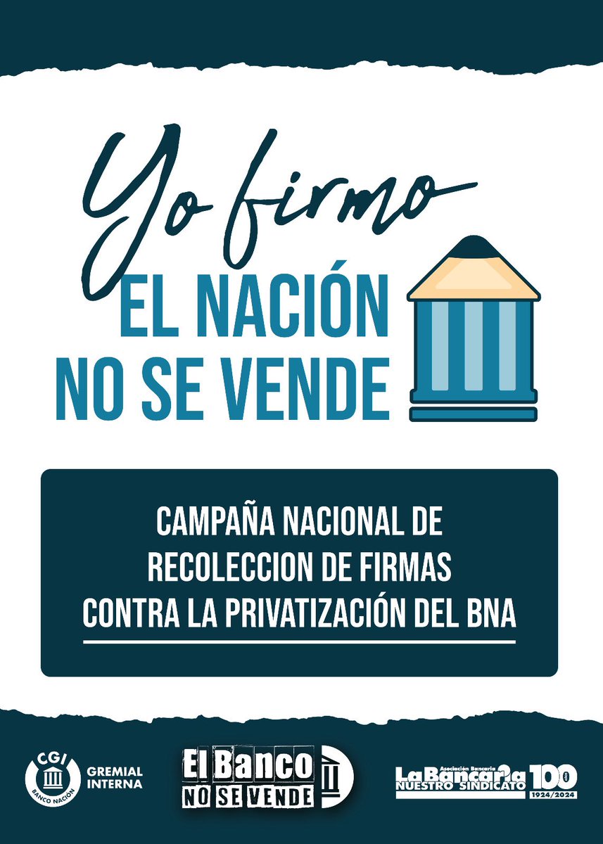 CascoMacarena's tweet photo. Acompañen la defensa del banco con su firma! Hay un libro en cada una de las 739 sucursales! Defendamos la patria ❤️
#BNAnosevende 
#LaPatriaNoSeVende 
@CgiBNABsAs https://t.co/FBBMSeypgd