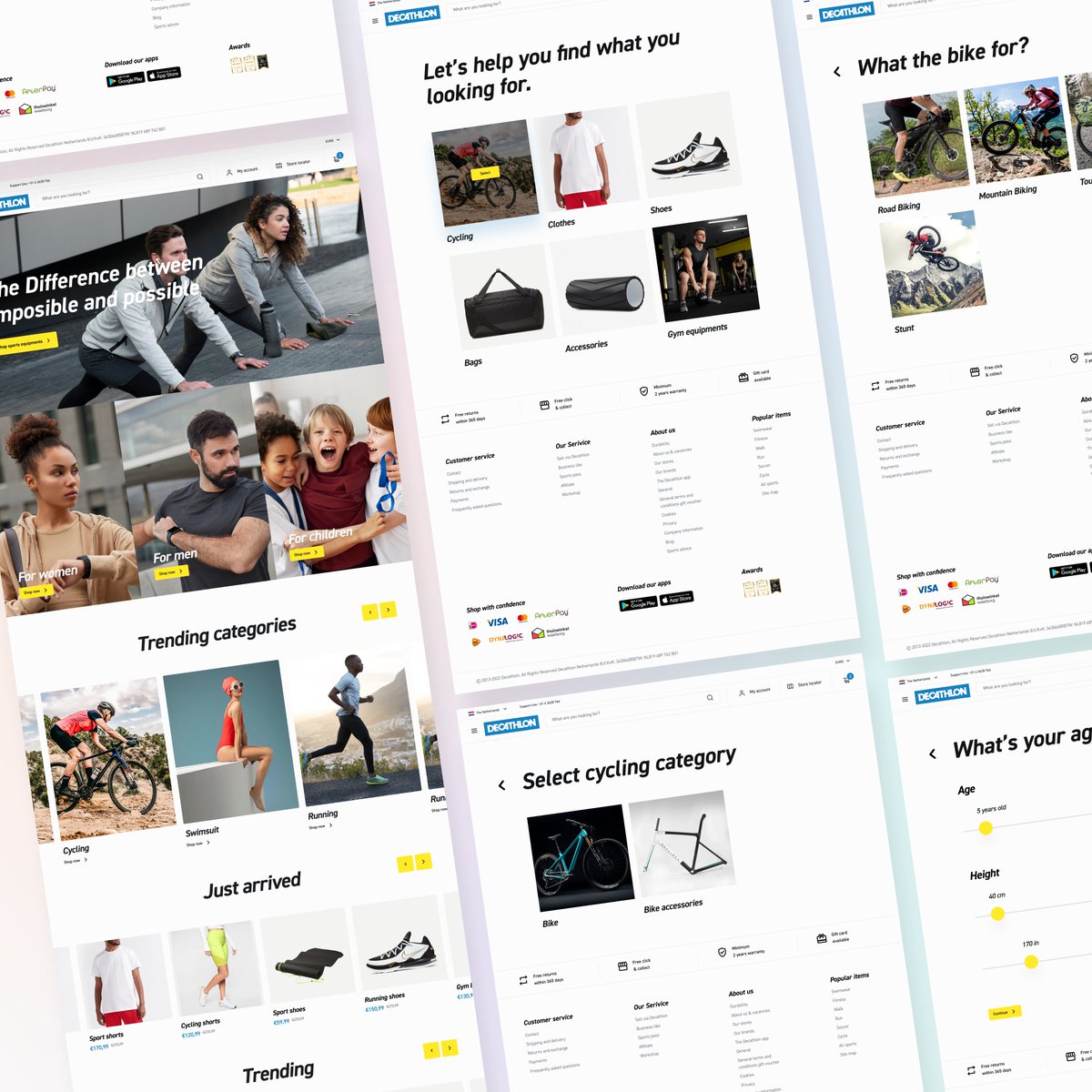 leoadukwu's tweet image. #DesignThrowback. Decathlon landing page.